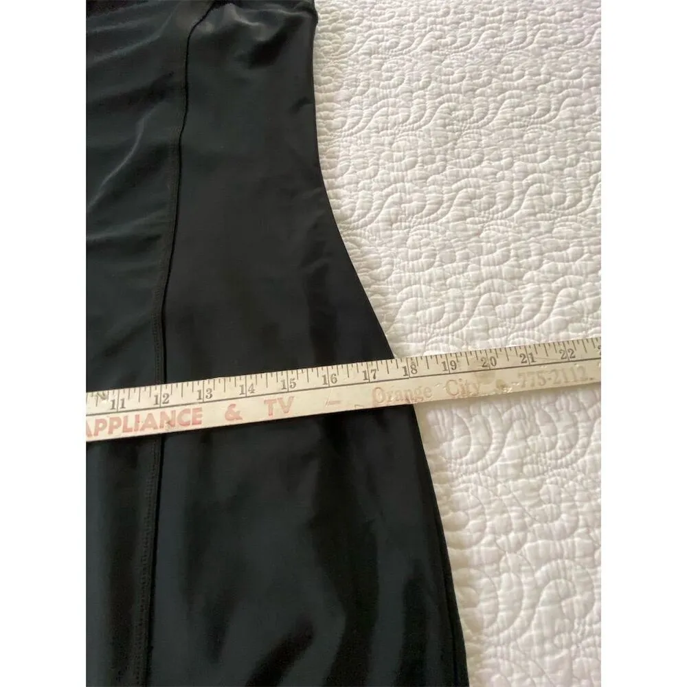 Ruby Ribbon Black Bodycon Dress XS Sleeveless Short Shapewear Mesh Hem​ - Image 10