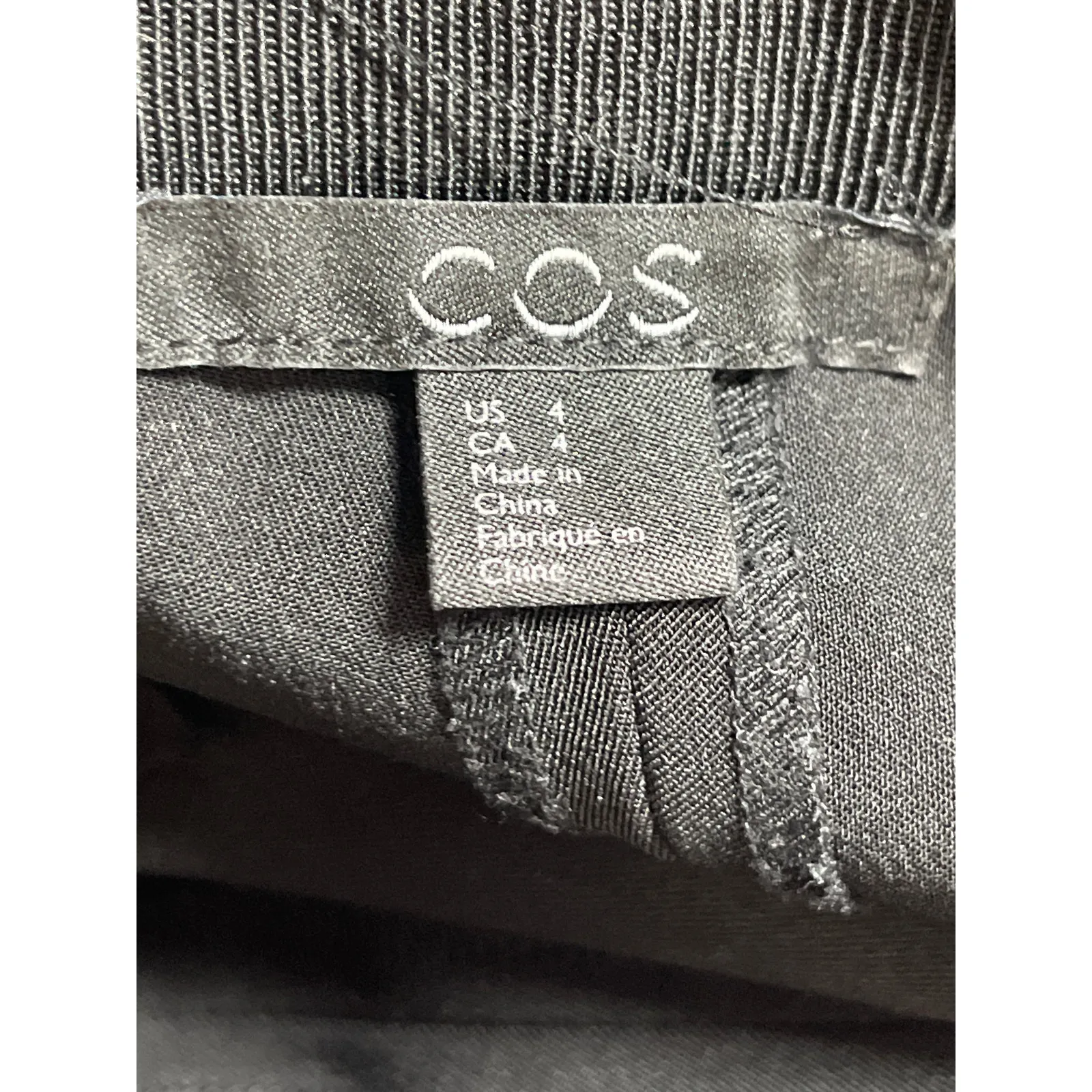 COS Women's Black Mid Rise Pull On Elastic Waist Stretch Leggings Pants Size 4 - Image 3