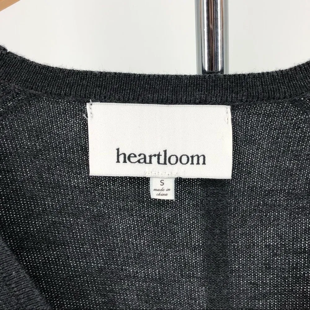 Heartloom Charcoal Grey Tie Waist Sweaterdress Midi Length Long Sleeve Dress - Image 7