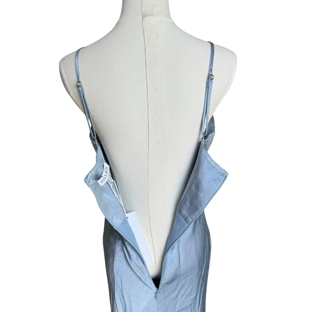 Shona Joy - NWT Shona Joy Angelica Keyhole Lace Midi Dress In Powder Blue Sz 6 - Image 7