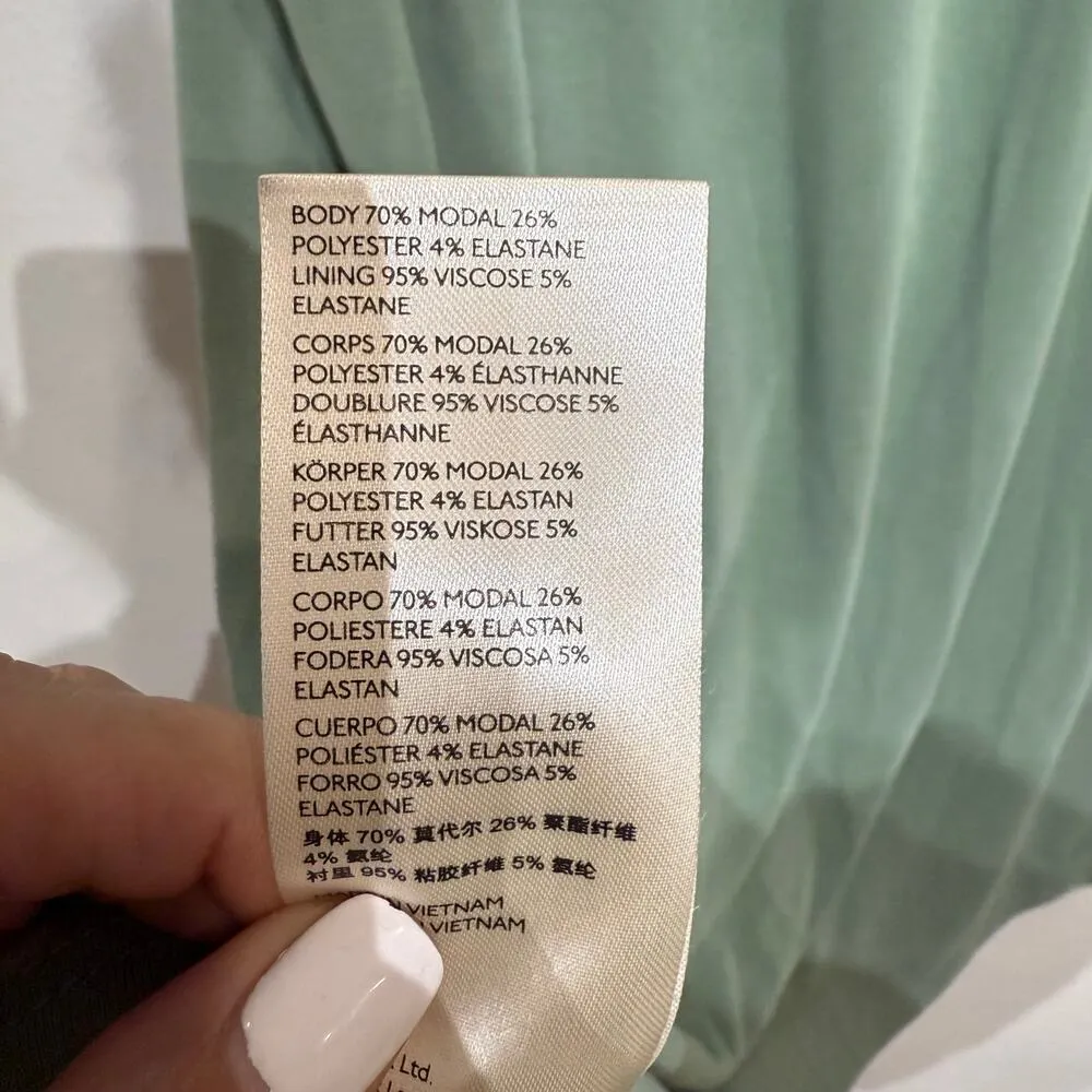 Anthropologie Moss Green Junie Knit Twist Ruched Midi Skirt Sz S NWT - Image 7