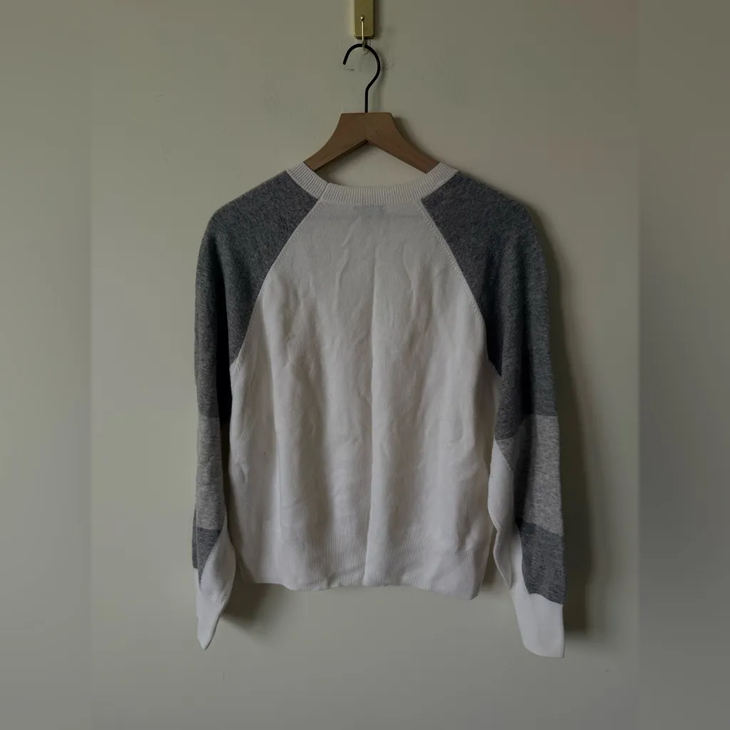 REISS Reina Wool Cashmere Blend colorblock Crewneck jumper sweater size large - Image 9