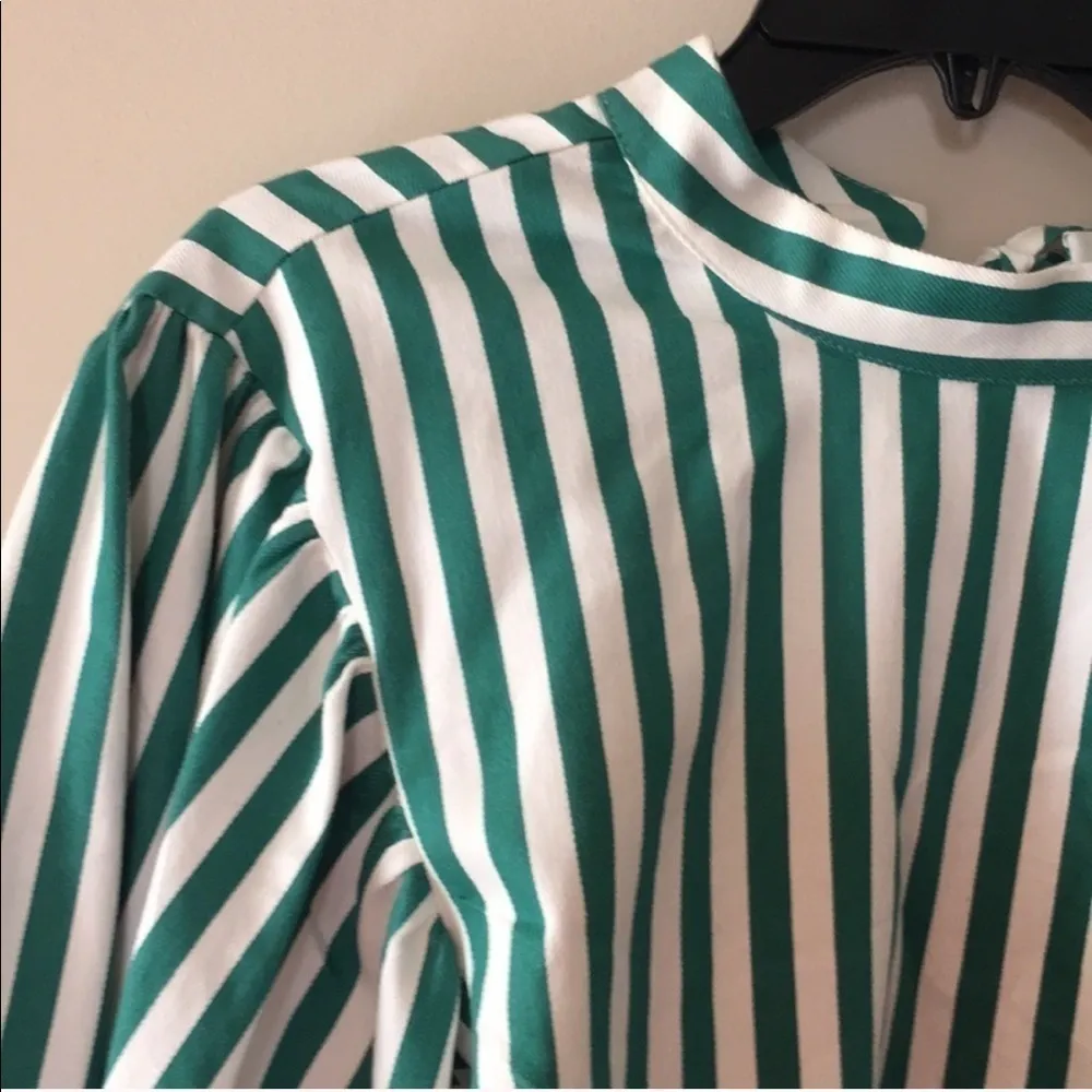 Topshop Blouson Sleeve Stripe Top - Image 7