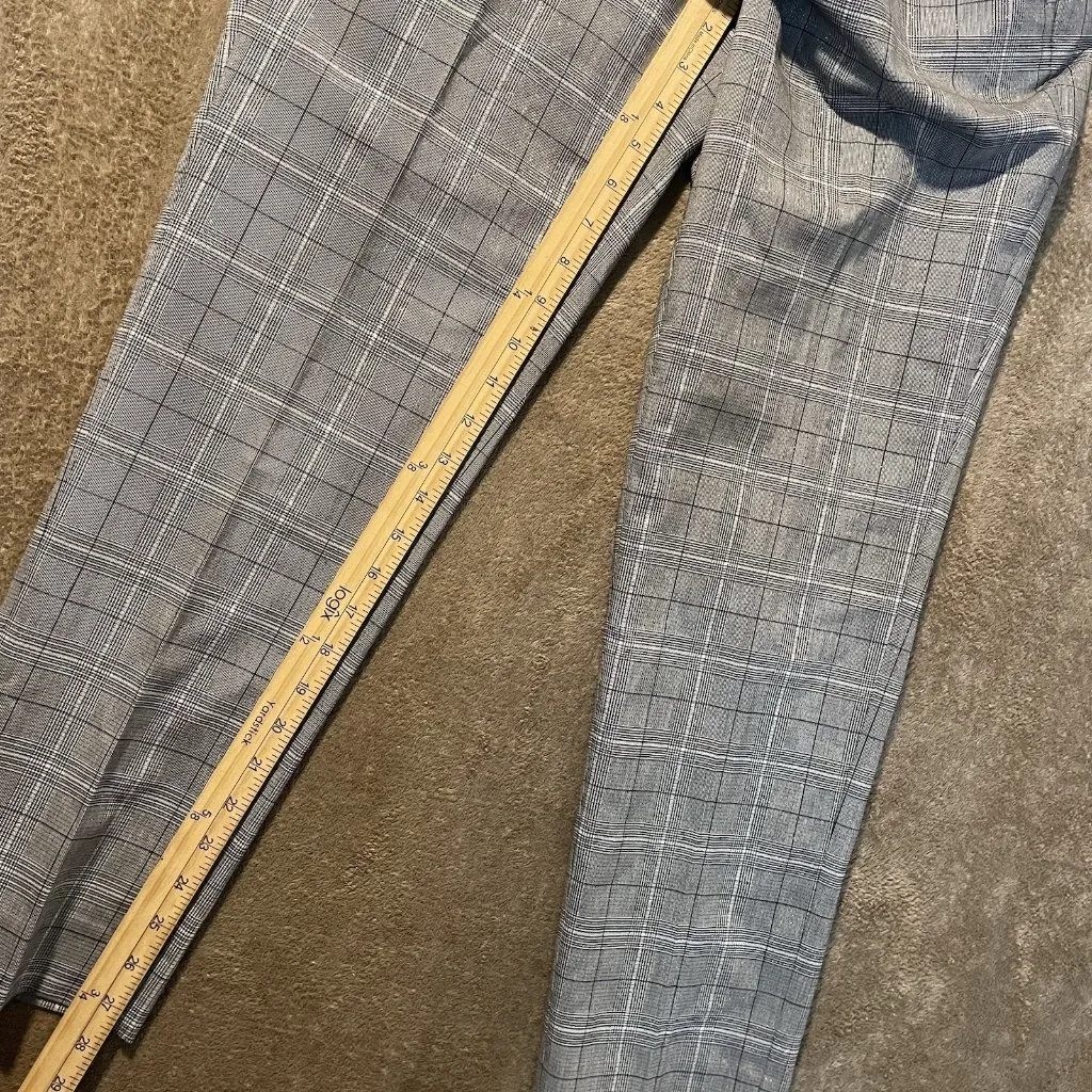 Banana Republic Pants Womens 4 Avery Plaid Gray Sparkle Casual Dress Career Prep - Image 8