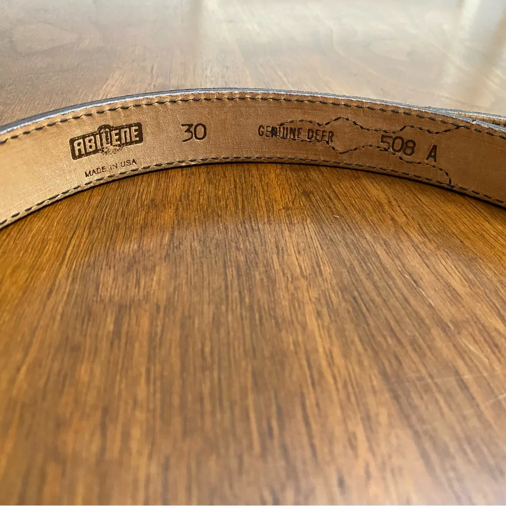 Abilene‎ Western Deer Skin Belt Brown - Image 3