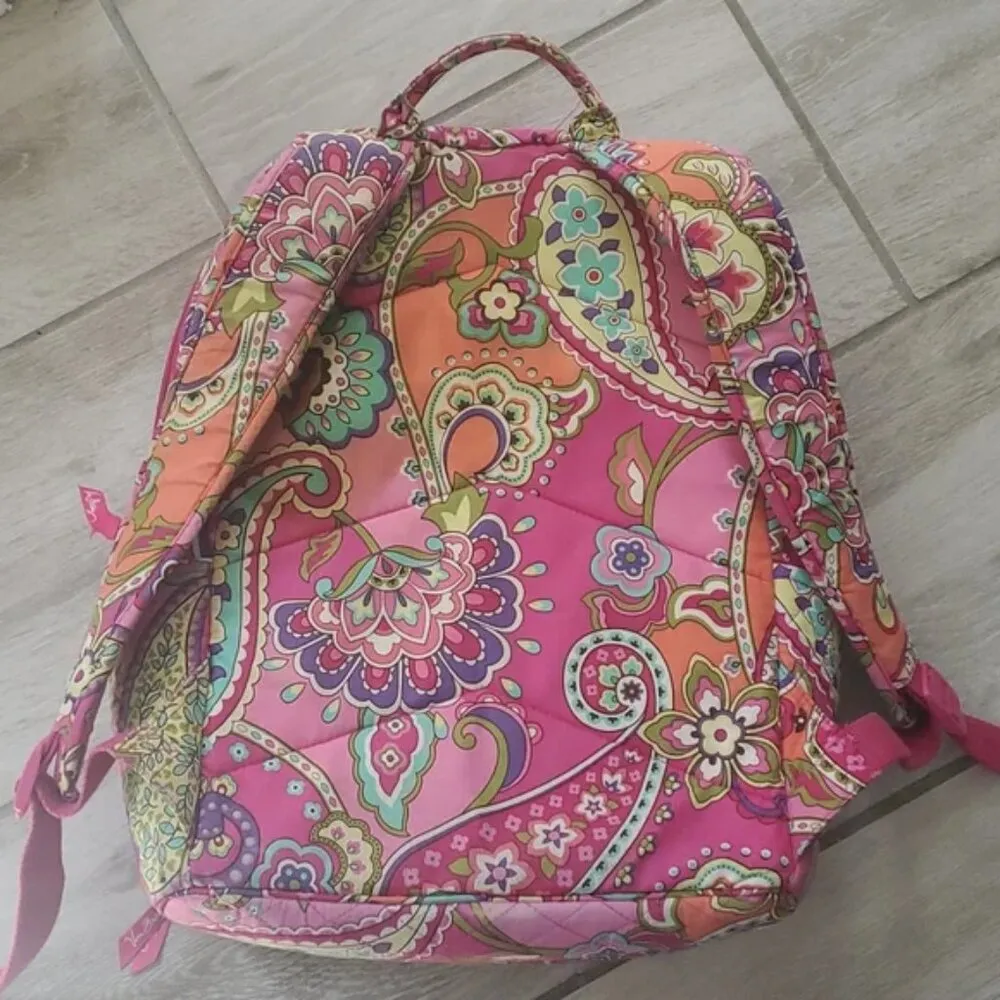 Vera Bradley Pink Swirls Laptop Backpack - Image 8