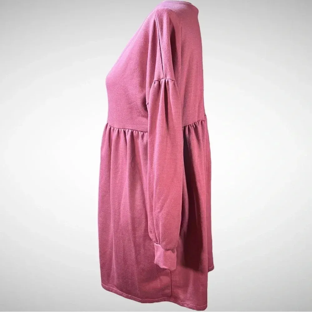 PUBLIK‎ Women's Mauve Long Sleeve Babydoll Dress Small | EUC - Image 4