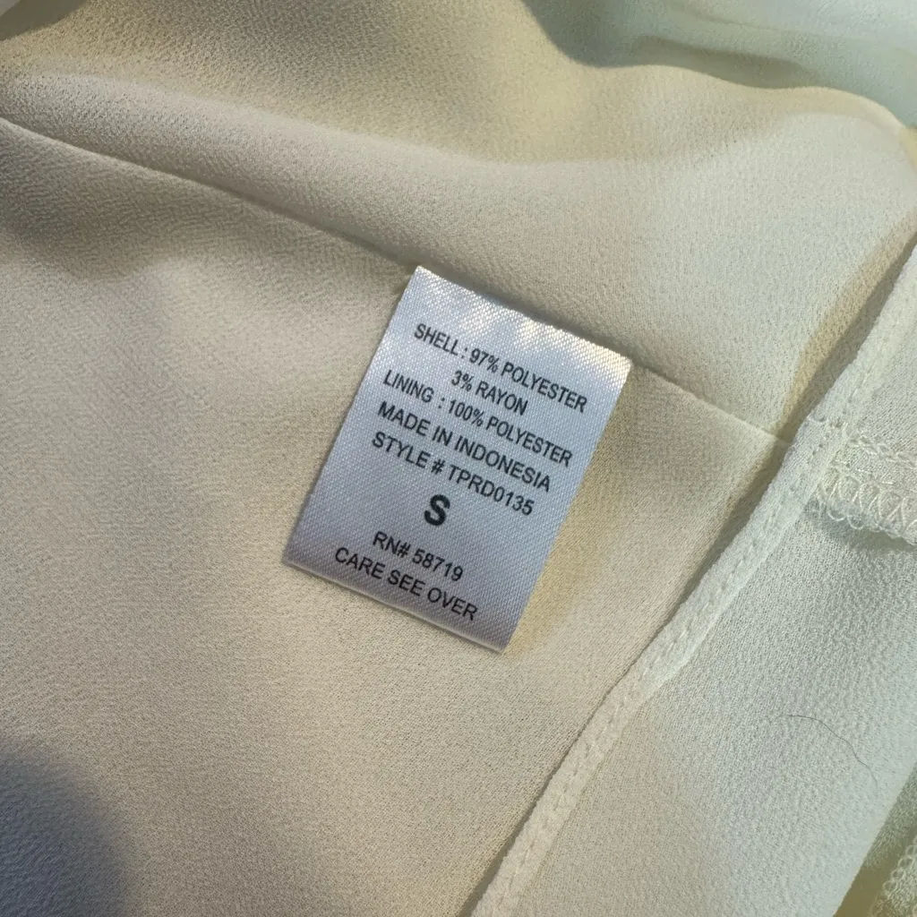 Prose & Poetry Striped Chiffon Ruffled Tiers Skylar Midi Dress Size small White - Image 6