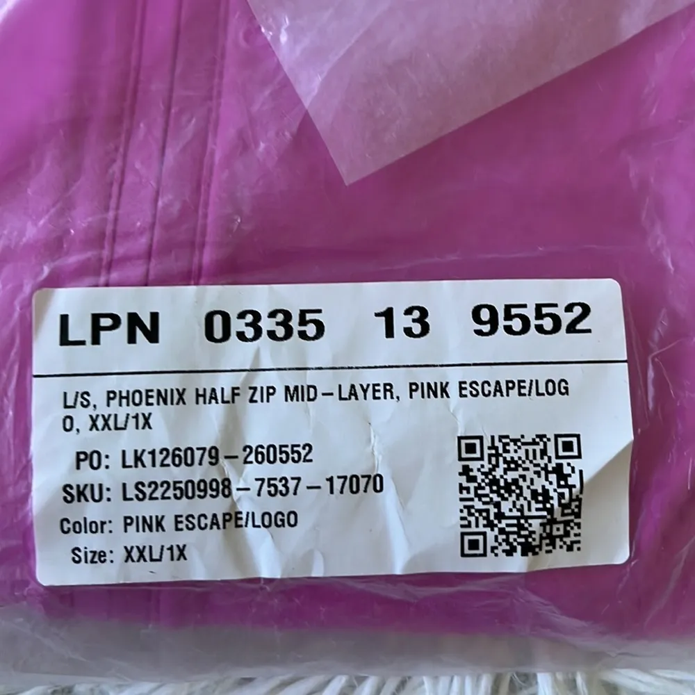 FABLETICS Women’s Phoenix Half Zip Mid-Layer top in pink escape size XXL - Image 3