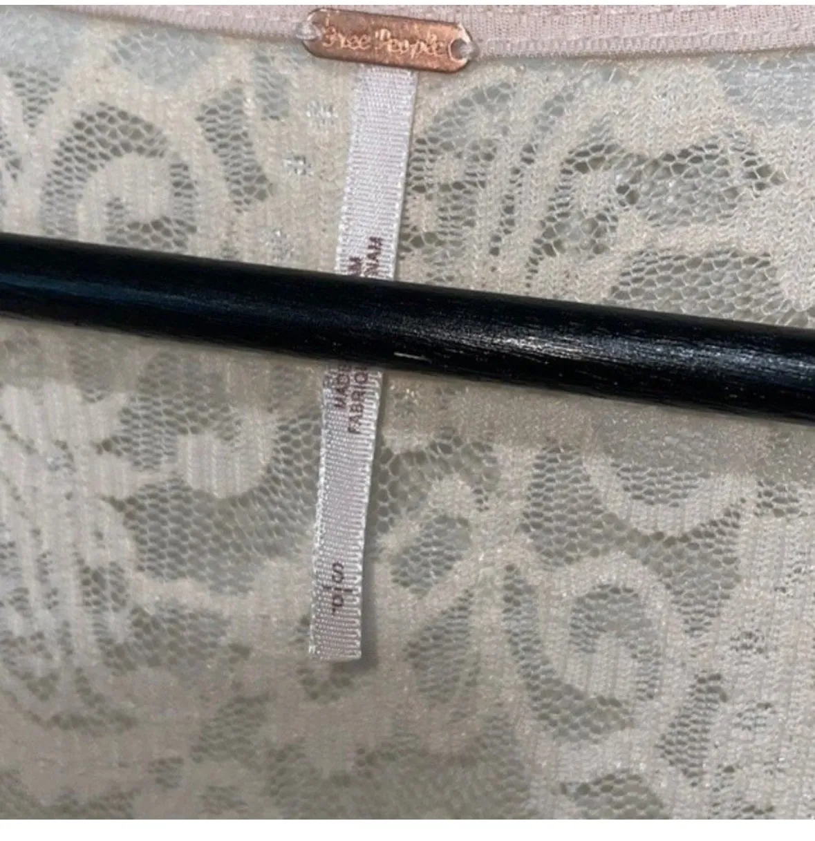 Free People Pearl Lace Long Sleeve Mini Dress Size Small - Image 11