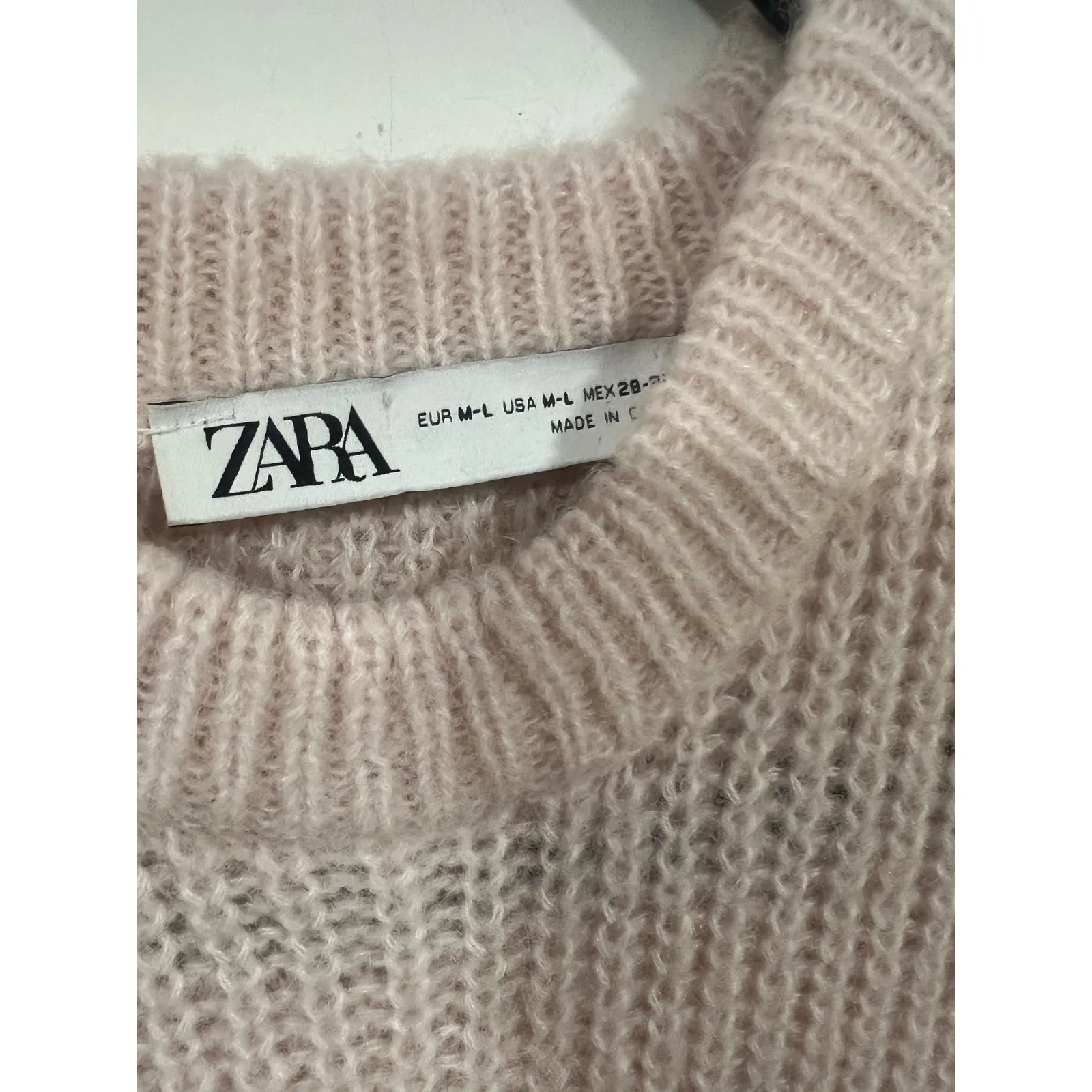 Zara Womens Minimalist Oversized Sleeveless Sweater L Cream Alpaca - Image 4