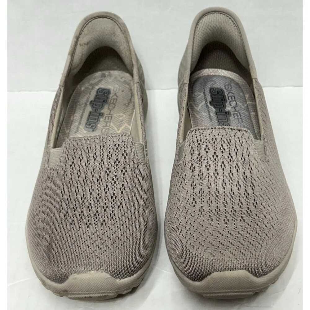 Skechers Slip Ins Womens Shoes Reggae Fest 2 158698 Guiding Light Size 7 Taupe - Image 3