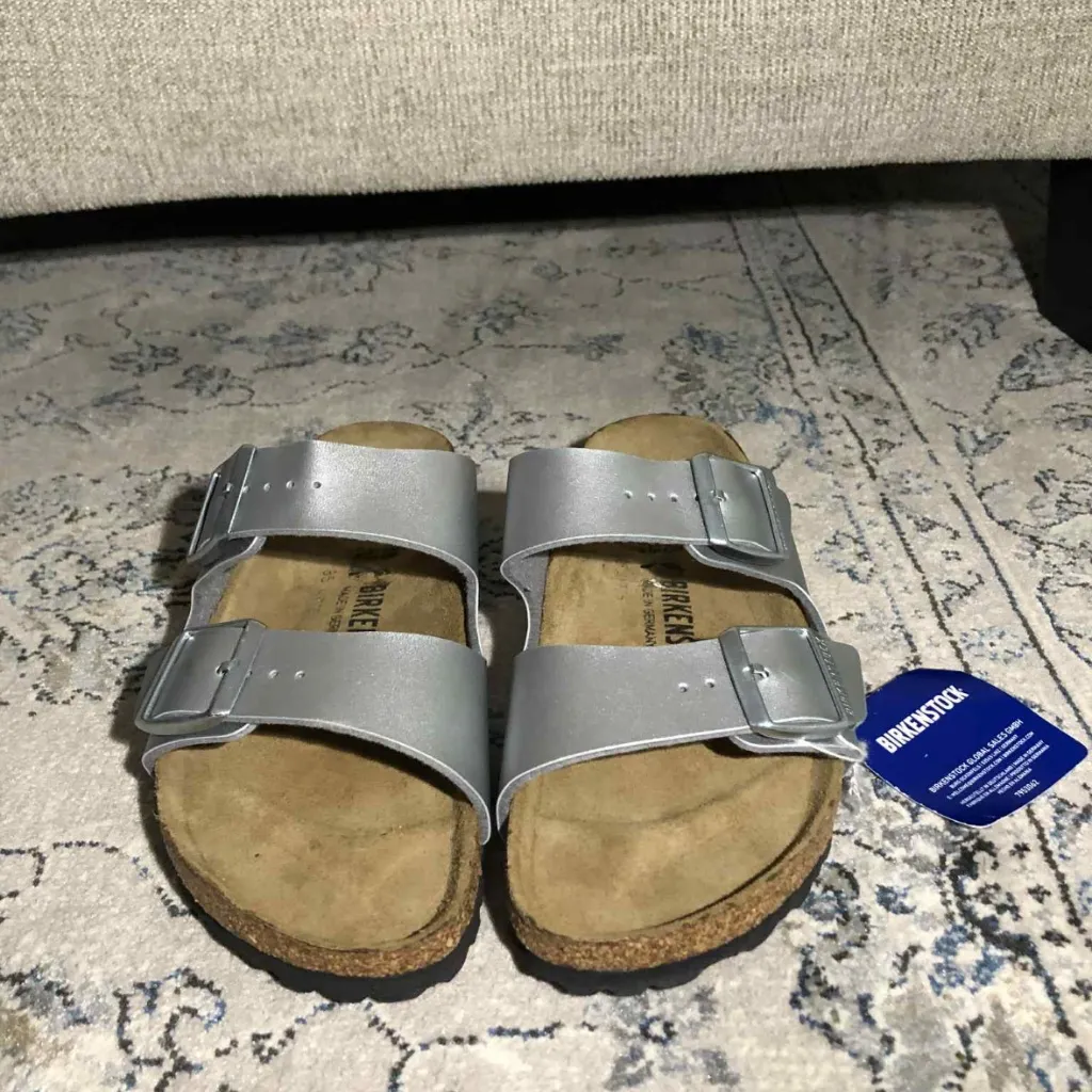 Birkenstock Arizona Silver Birko Flor - Image 5