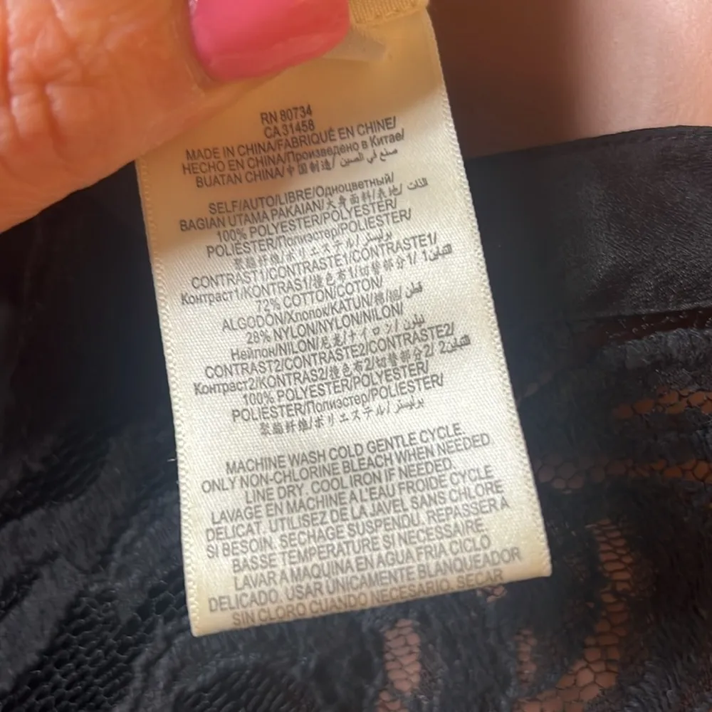 BCBGeneration Lace Shoulder Black Tank Size XS - Image 7