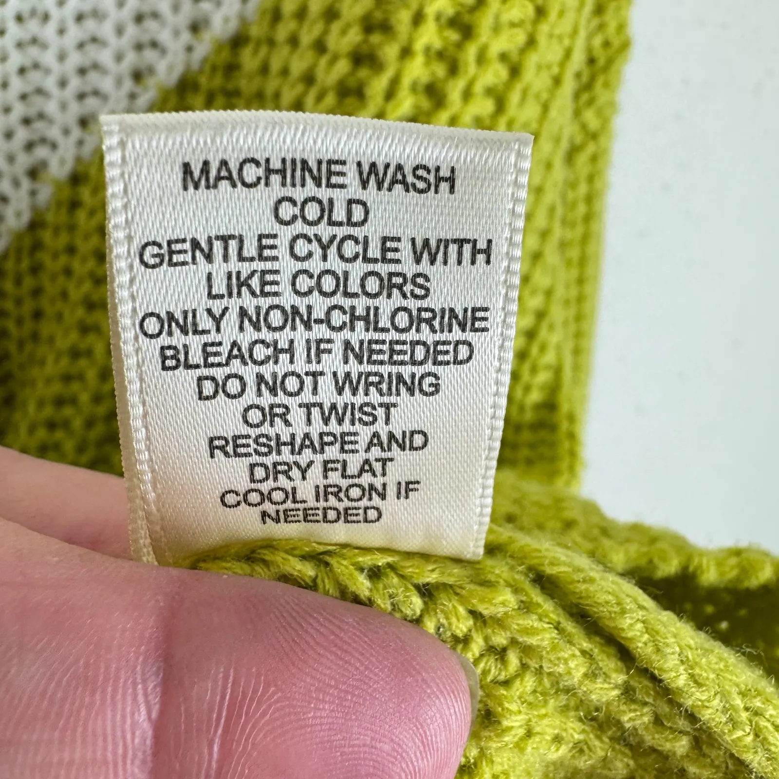 Sincerely Jules Blue Green Cream Long Sleeve Oversized Chunky Knit Sweater Sz L Size L - Image 7