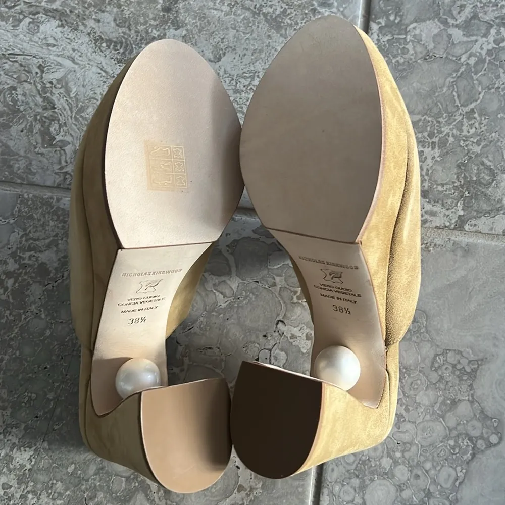 Nicholas Kirkwood Annabel High Heel Sandals, Hazel Suede Size 38.5 New +DustBag Orange - Image 9