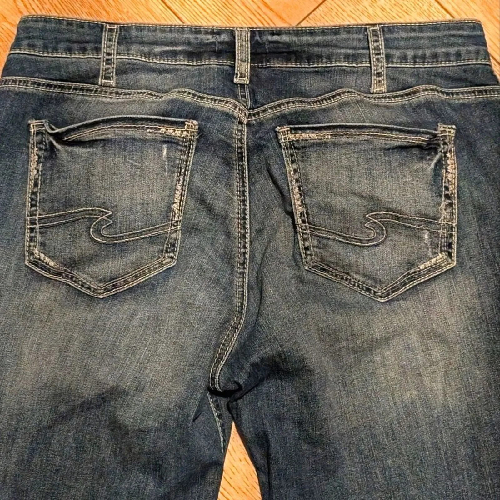 Silver Jeans‎ Womens 34 Boyfriend Ripped Ankle Denim Pants Slim Leg - Image 3