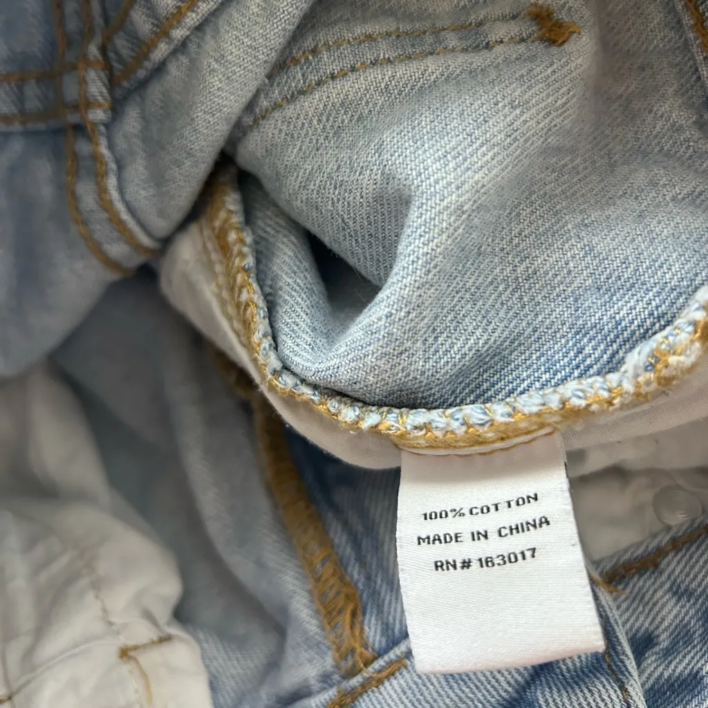 Princess Polly High-Waisted Denim Shorts Size 4 | 100% Cotton Raw Hem Y2K - Image 6