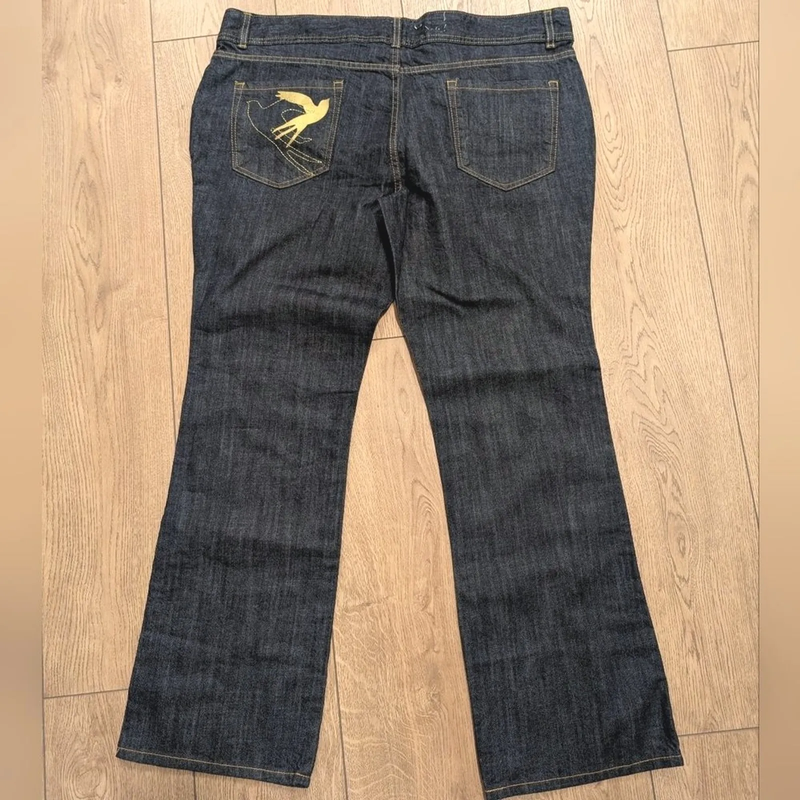 🐦‎ Dear Ab Bird Plus 18 2X Mid Rise Boot Bootcut Dark Wash Jeans Blue - Image 4