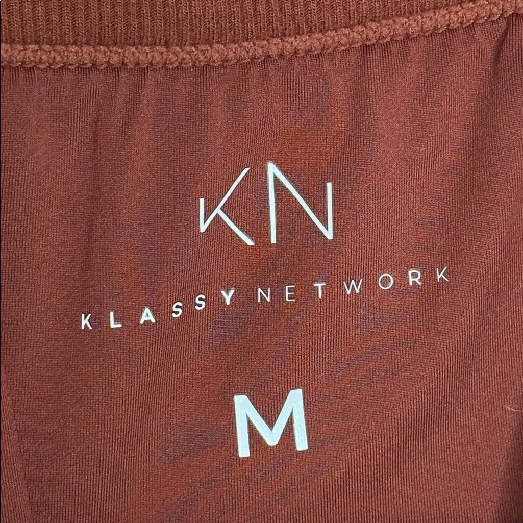 Klassy Network Ribbed Square Neck Brami Cinnamon Medium - Image 2