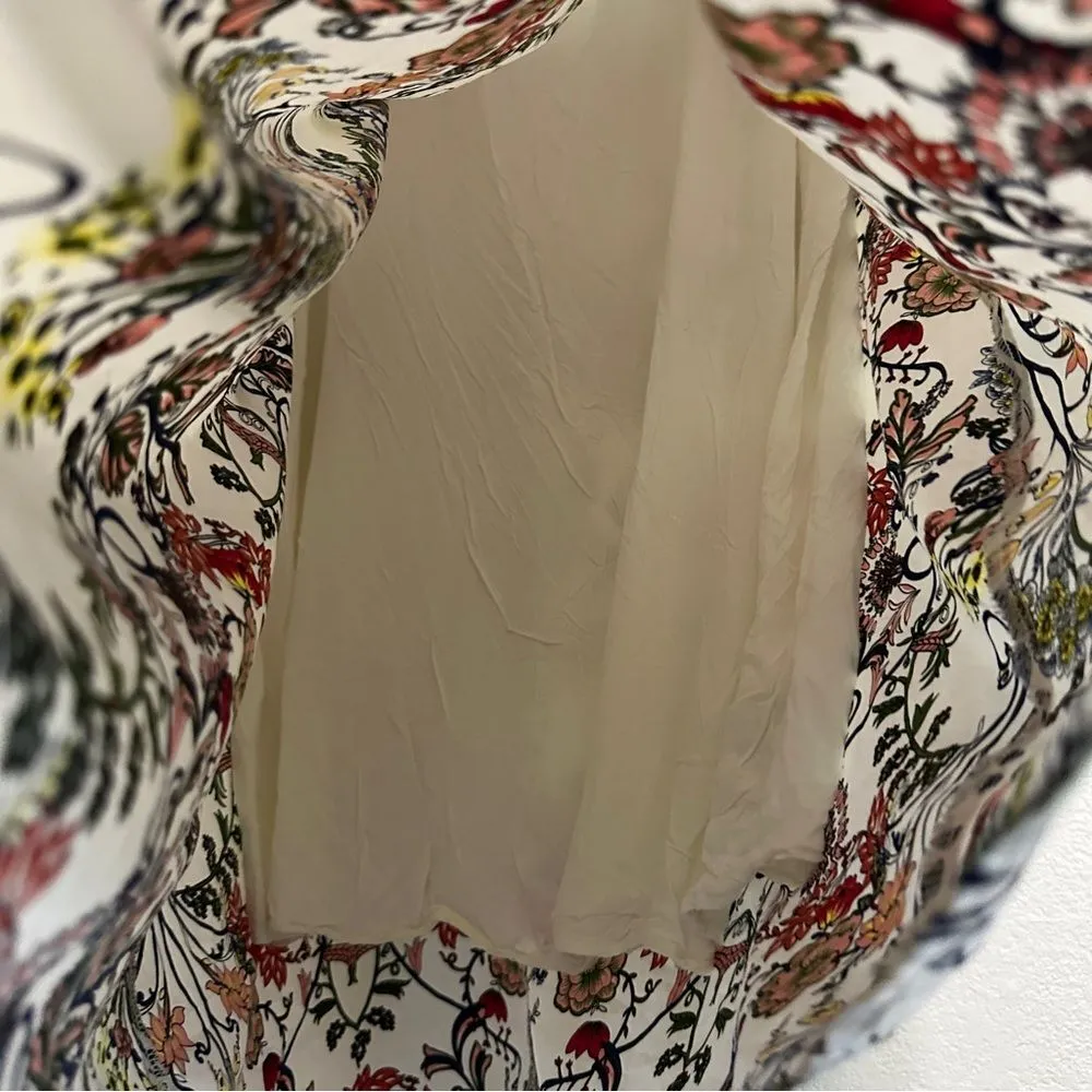 Anthropologie Moon River Floral A-Line Dress Button Tie Flutter Sleeve Size M - Image 8