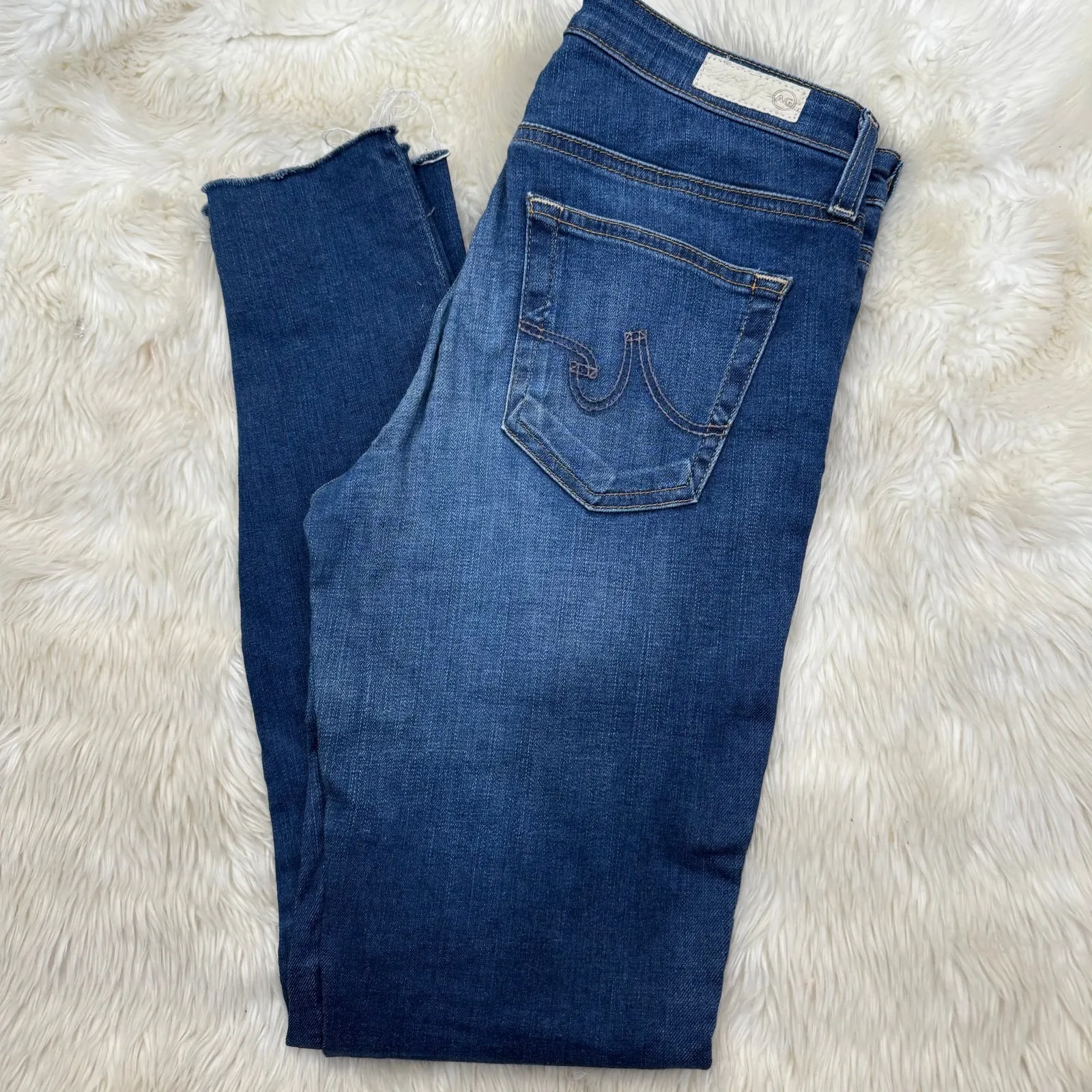 AG The‎ Legging Raw Hem Ankle Skinny Jeans Size 26 - Image 4