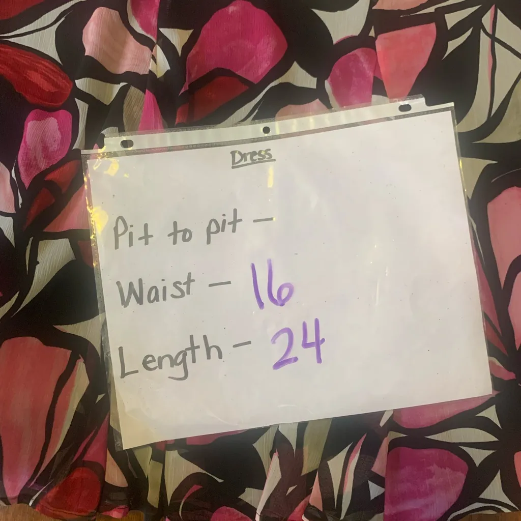 Cato Skirt 10 Pink and Red Floral A-Line Full Lined Flair Side Zip - Image 4