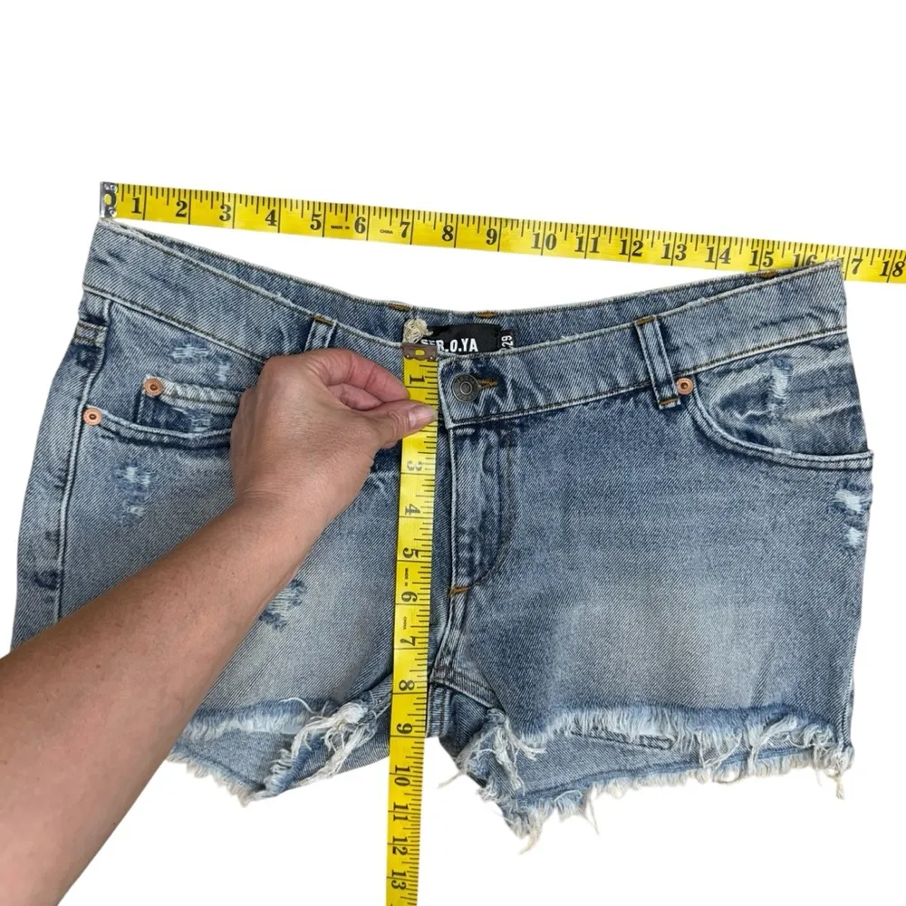 NWT Free People X SER.O.YA Lyle Shorts Denim in Sorrento Size 29 Distressed Blue - Image 14