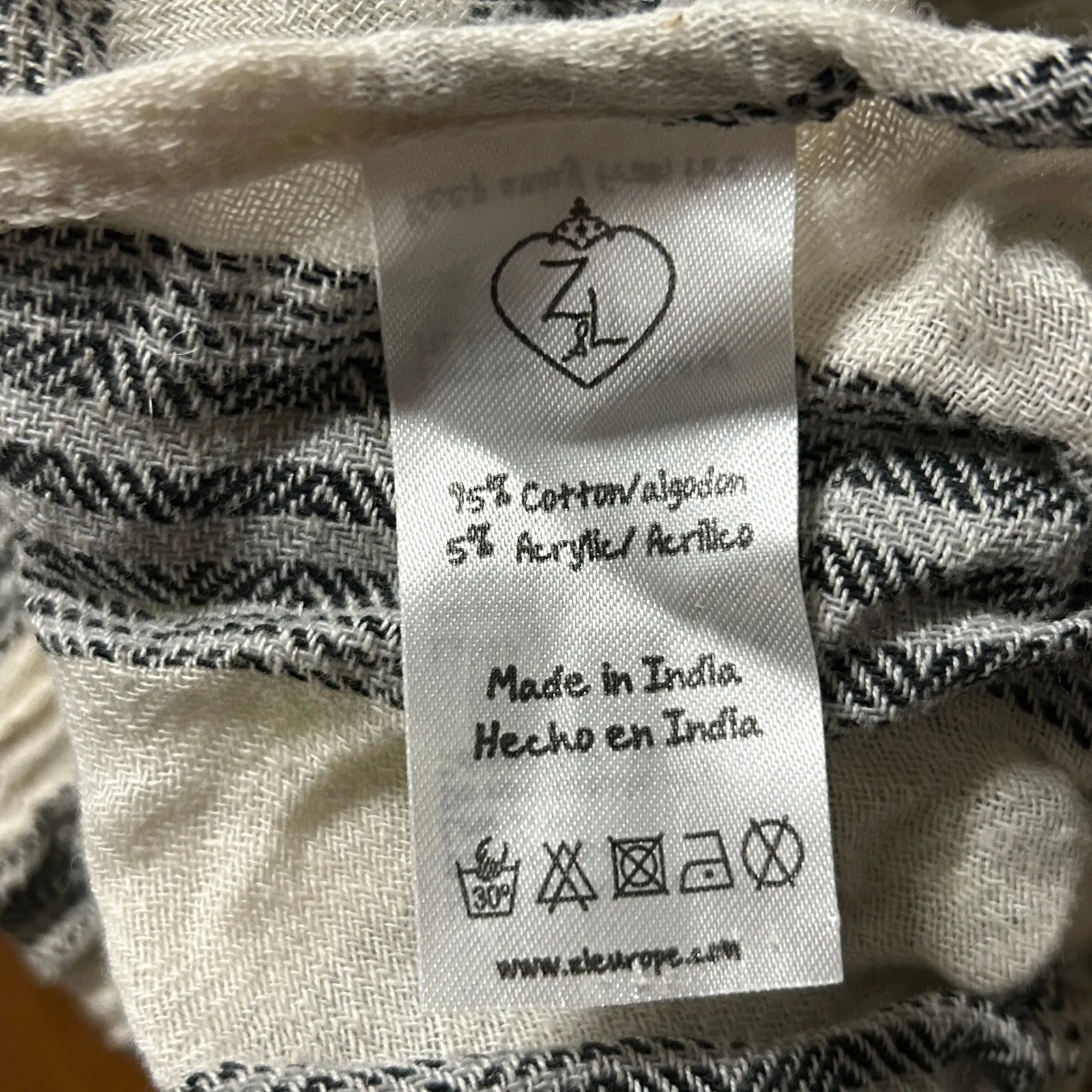 Z&L Womens Boho Beachy Tassel Drawstring Striped Pull On Wide Leg Pants Size M Gray Size M - Image 8