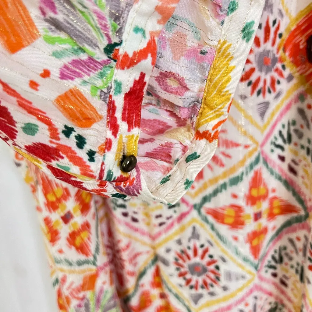 Zara Boho Festival Western Patchwork Flowy Tunic Maxi Dress XXL Whimsical Chic - Image 5