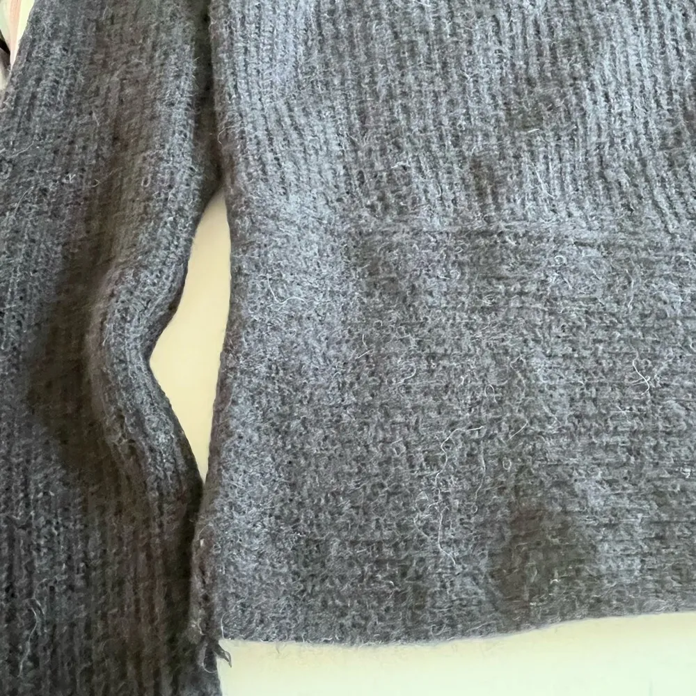 Zara black wool alpaca sweater with side bow tie size L - Image 10