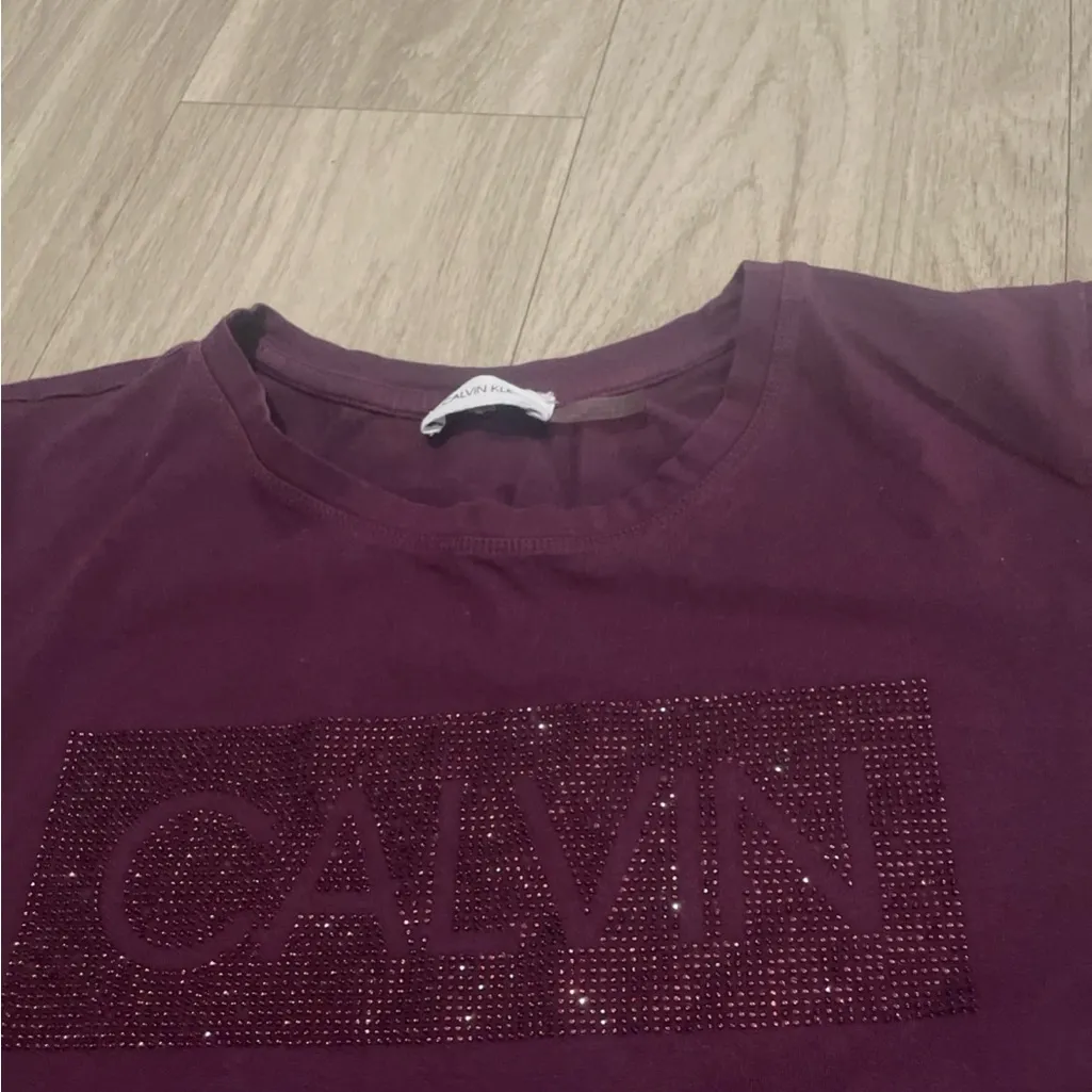 Calvin Klein Deep Purple Tee - Image 3