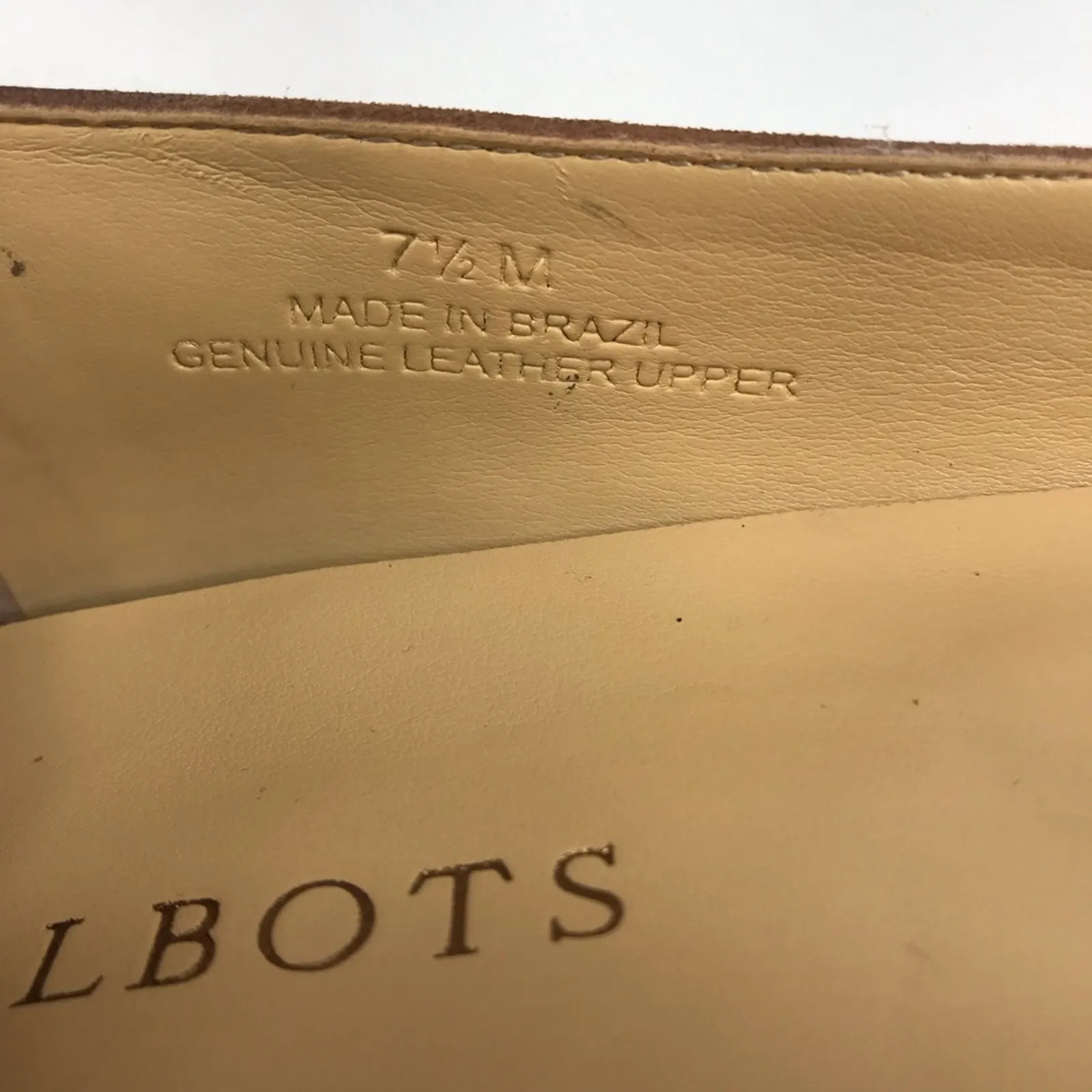 TALBOTS Pleated Ballet Shoe Women 7.5M Tan Suede Office Business Romantic Retro - Image 10