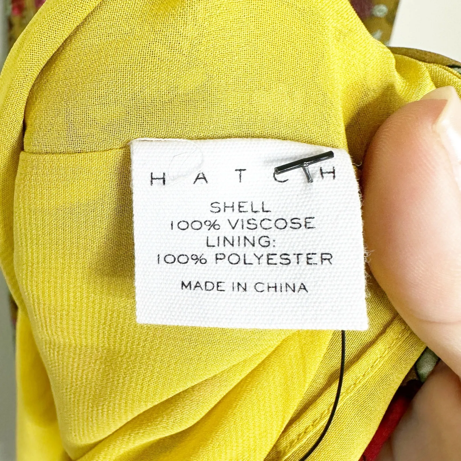 Hatch Womens Freya Maternity Shift Dress Long Sleeves Floral Yellow Size 0 - Image 9