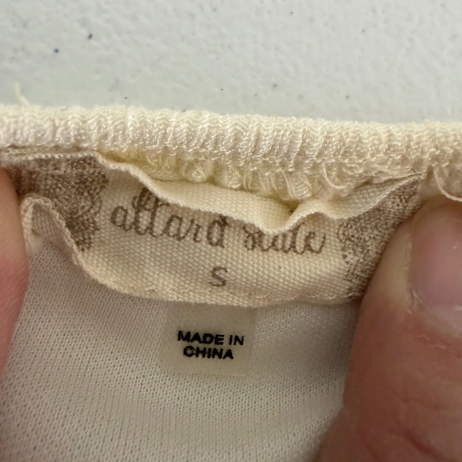 Cream Gauze Bell Sleeve Belted Romper Shorts Size Small Flare Festival Boho - Image 6