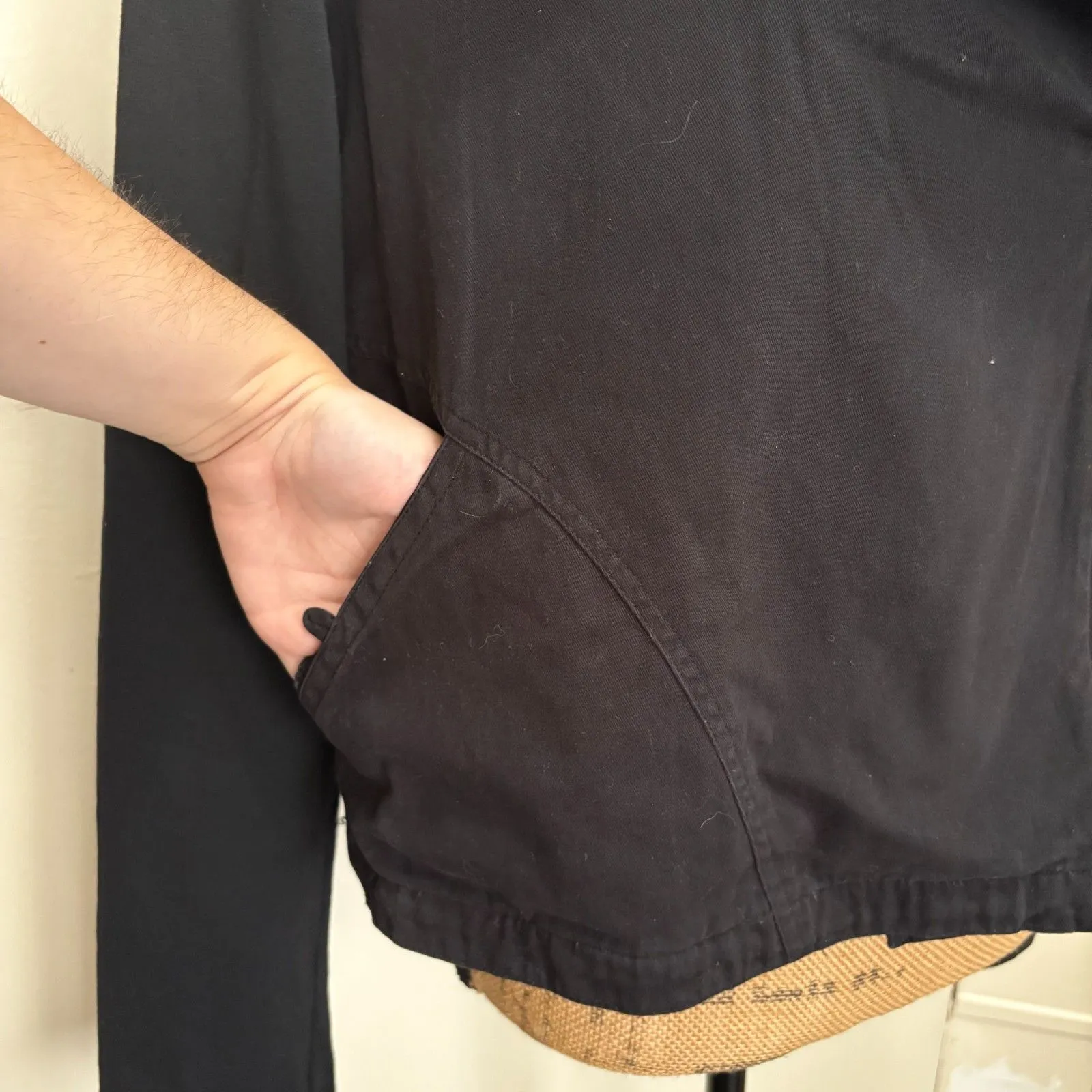 NWT A Pea in the‎ Pod Cotton Moto Jacket Asymmetric Zip Maternity Size Medium - Image 2