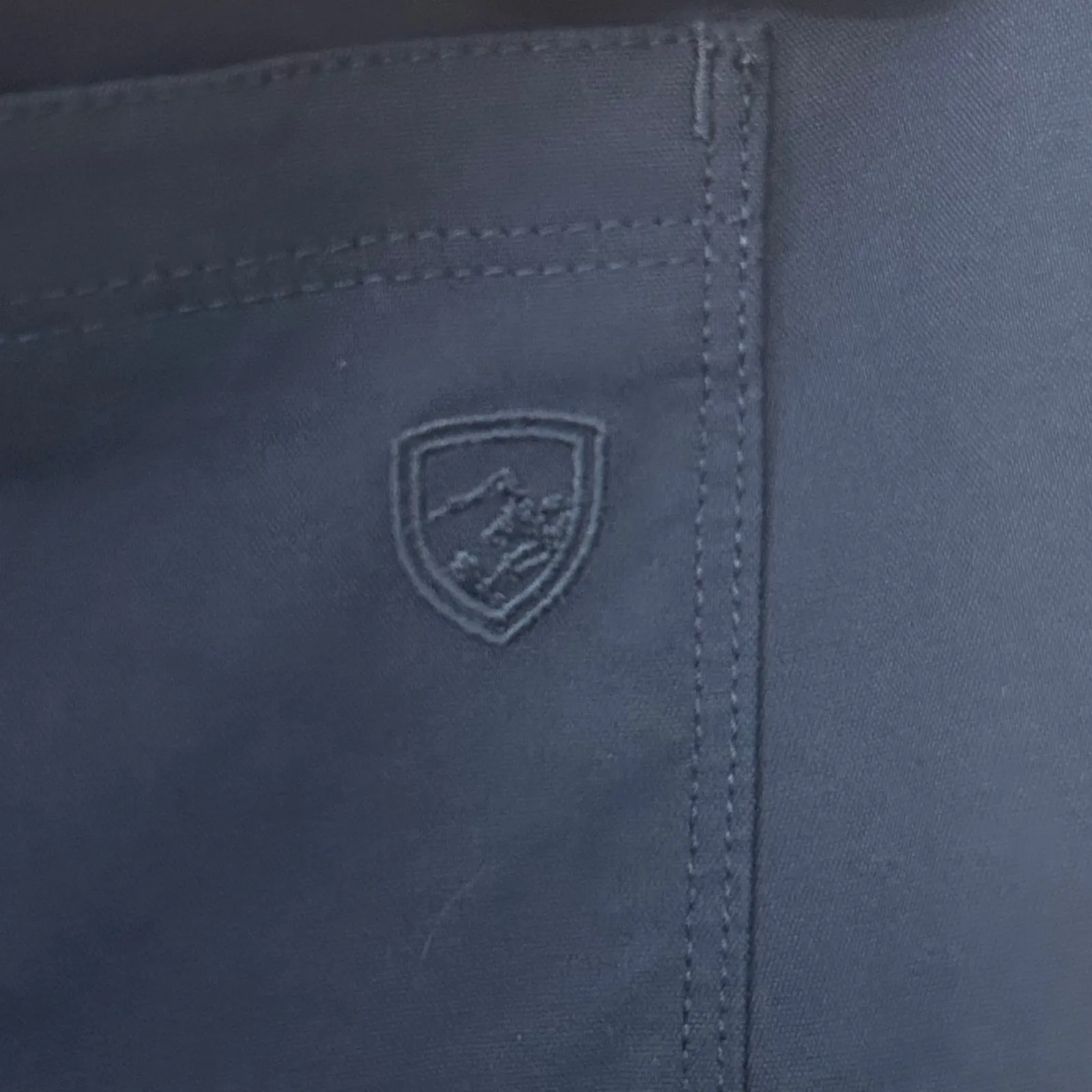 KUHL Trekr Straight Womens Sz L Reg Pull On Cargo Pants Indigo Hem Bungee - Image 3