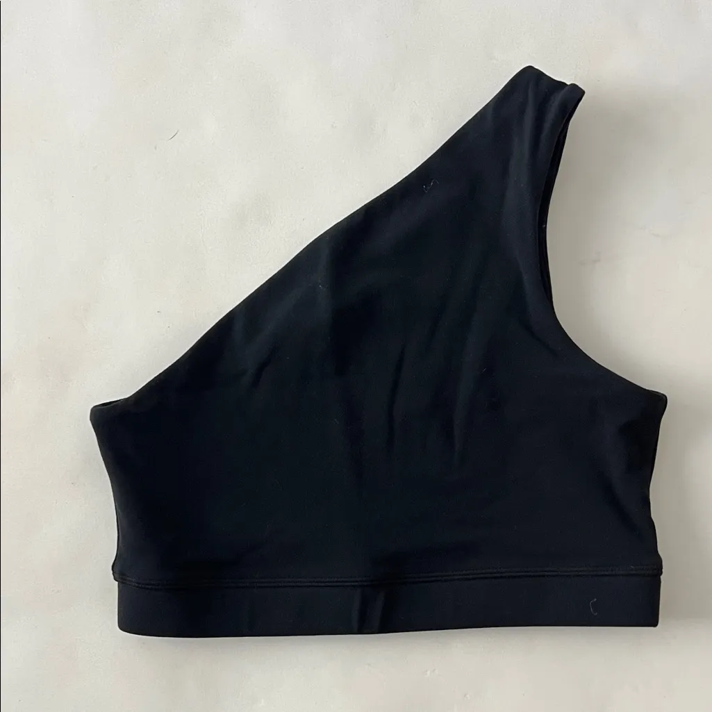 Splits59 Black Airweight One Shoulder Longline Sports Bra Tank XS - Image 4