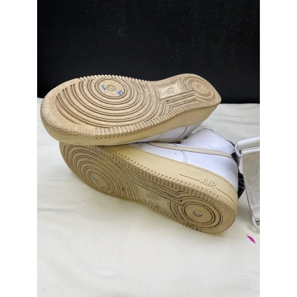 Nike Air Force 1 Womens White Beige Sneakers Shoes Size 8 SKU 6818 - Image 8