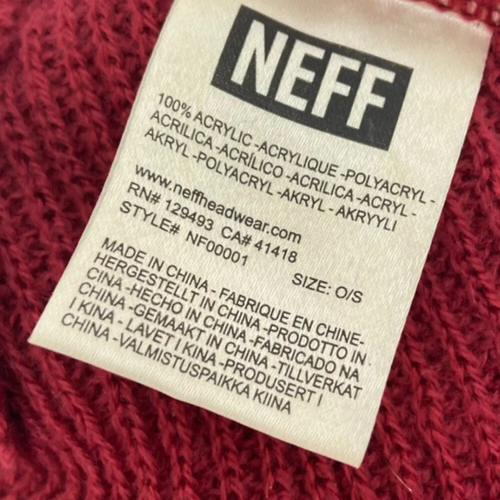 Neff Red/Maroon Unisex Daily Beanie Red - Image 5