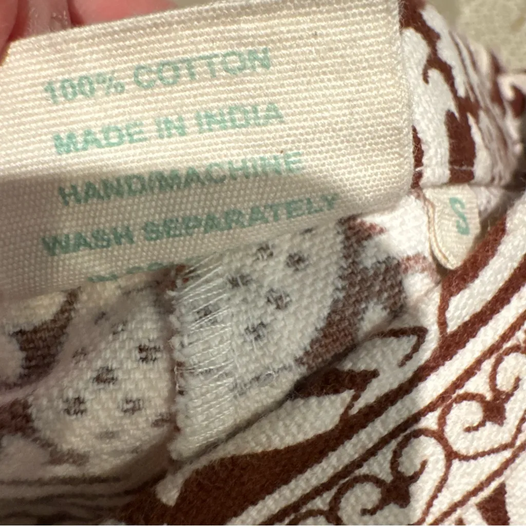 Julia Amory Brown and White Patterned Kelly Shorts | S - Image 7