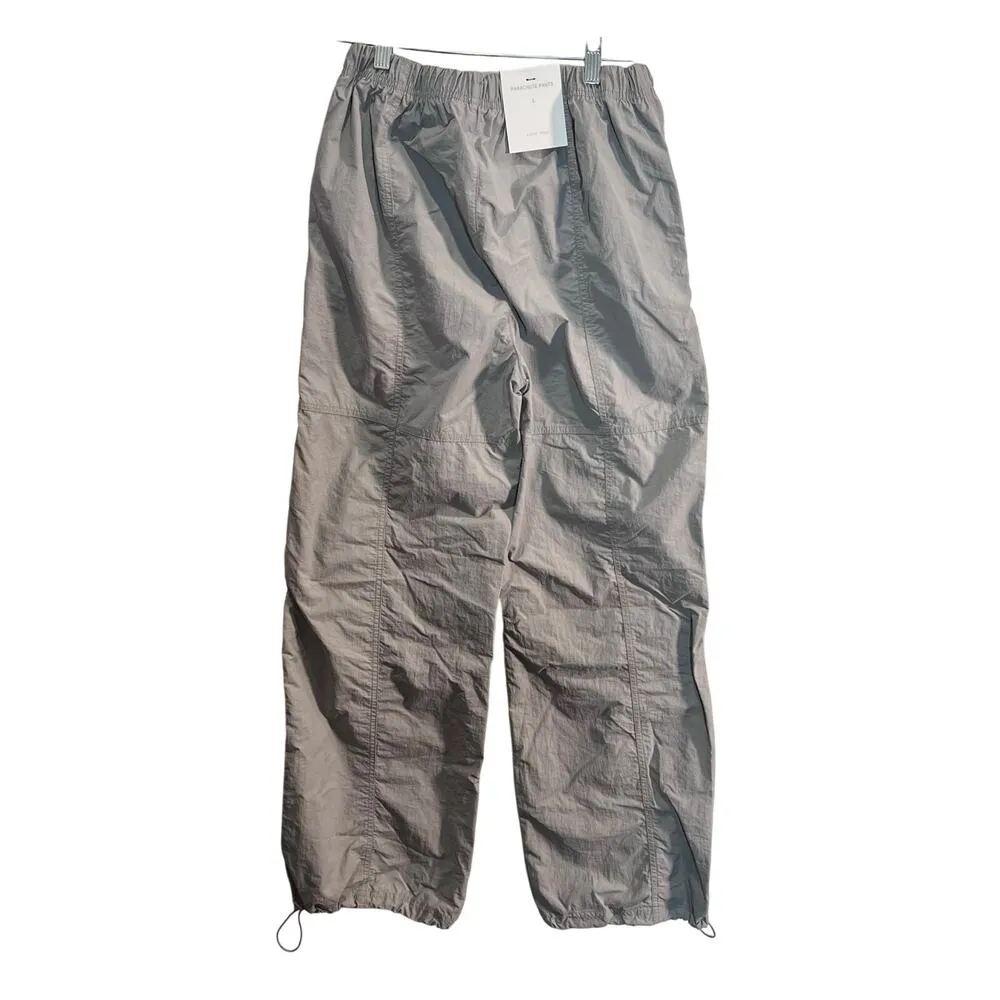 Love Tree Parachute Pants Gray Size Large Elastic Waistband Ripcord NWT - Image 2