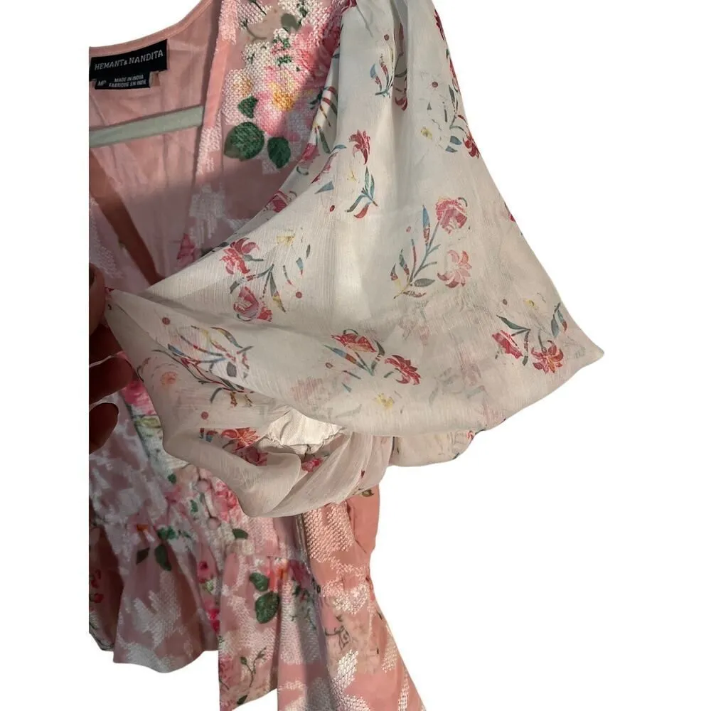 Anthropologie Hemant & Nandita | Rose Garden Blouse Sz. MP - Image 5