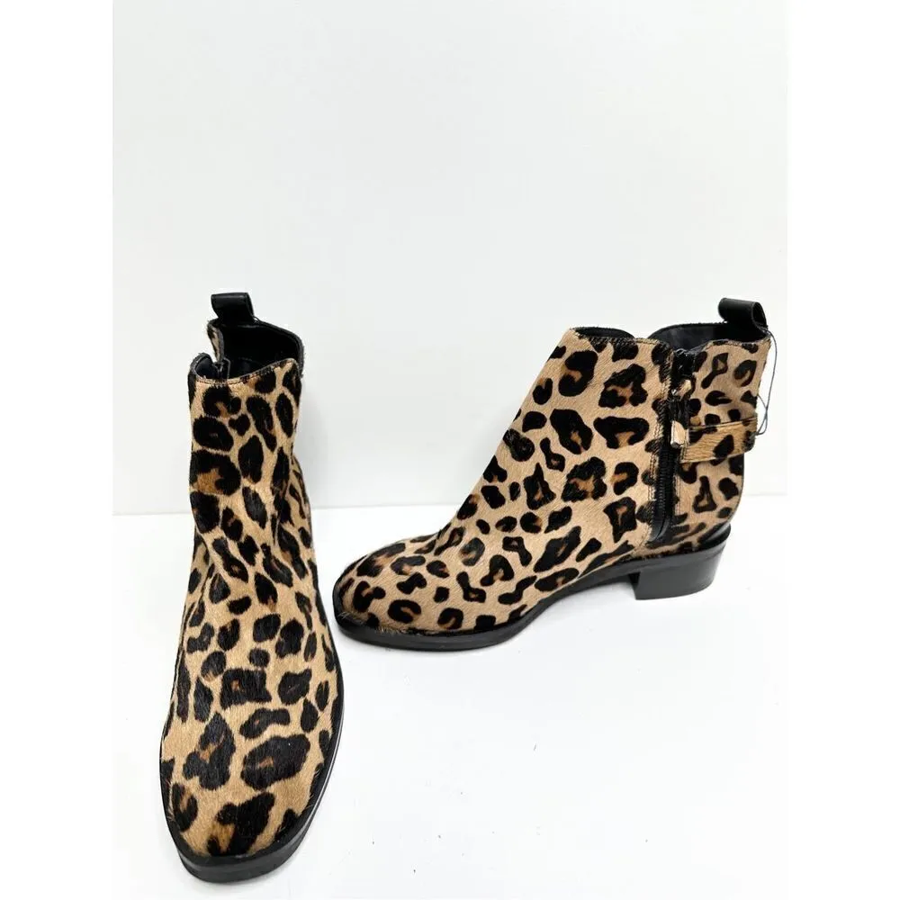 Cole Haan Boots Womens Size 6.5B Kimberly Waterproof Leopard Calf Skin Booties - Image 5