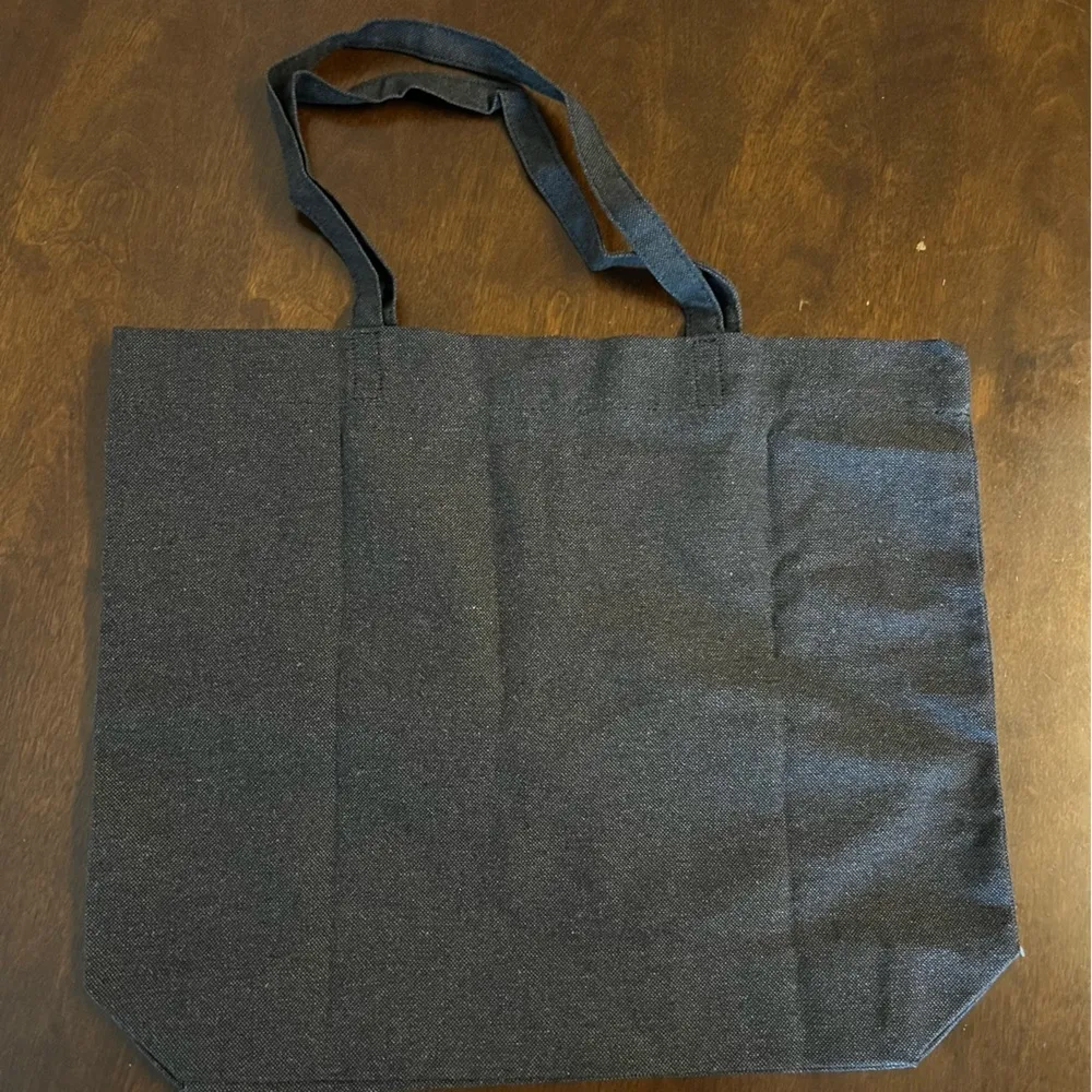 NWT Calvin Klein Reuseable Tote Bag Gray Spellout Green Bag - Image 5