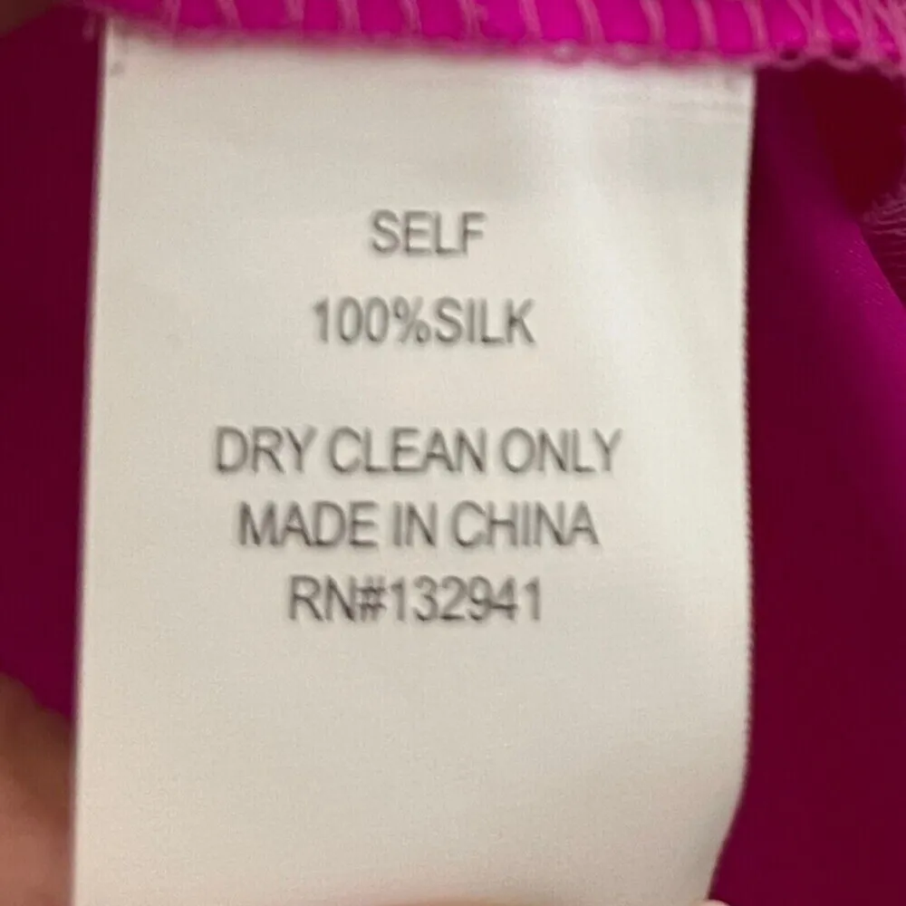 Amanda Uprichard Starlett Silk Dress Hot Pink Women’s Size XS Mini A-Line Satin - Image 11