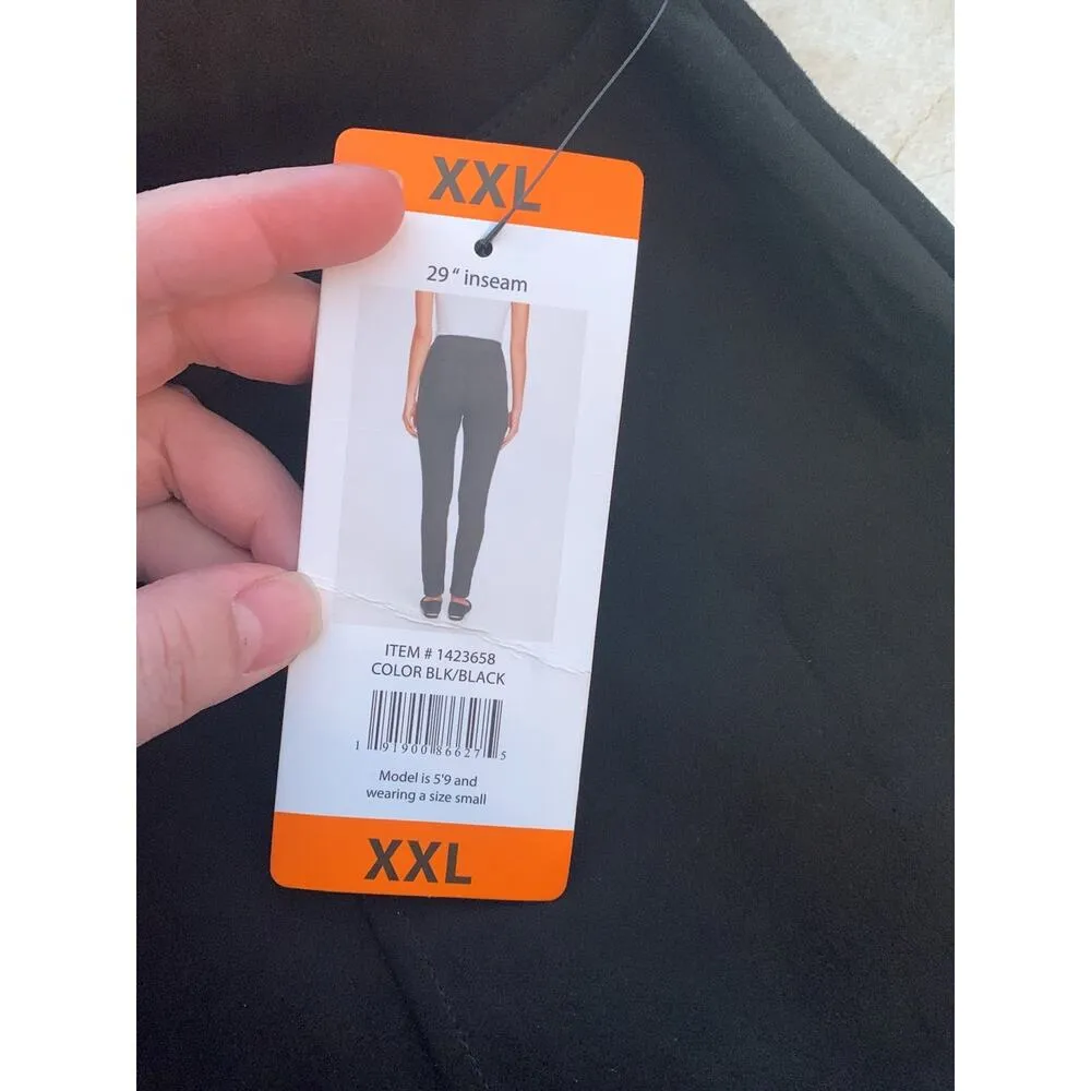 Andrew Marc women's XXL 2x black faux suede leggings new casual ponte - Image 6