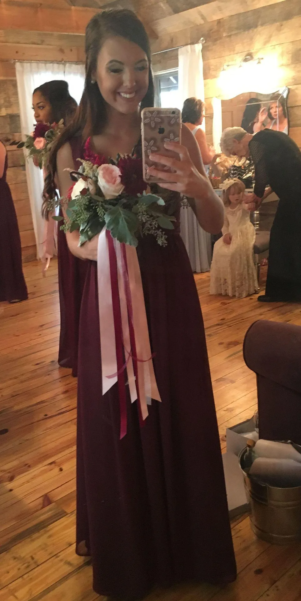 Boutique Bridesmaid Dress Red Size XS - Image 3