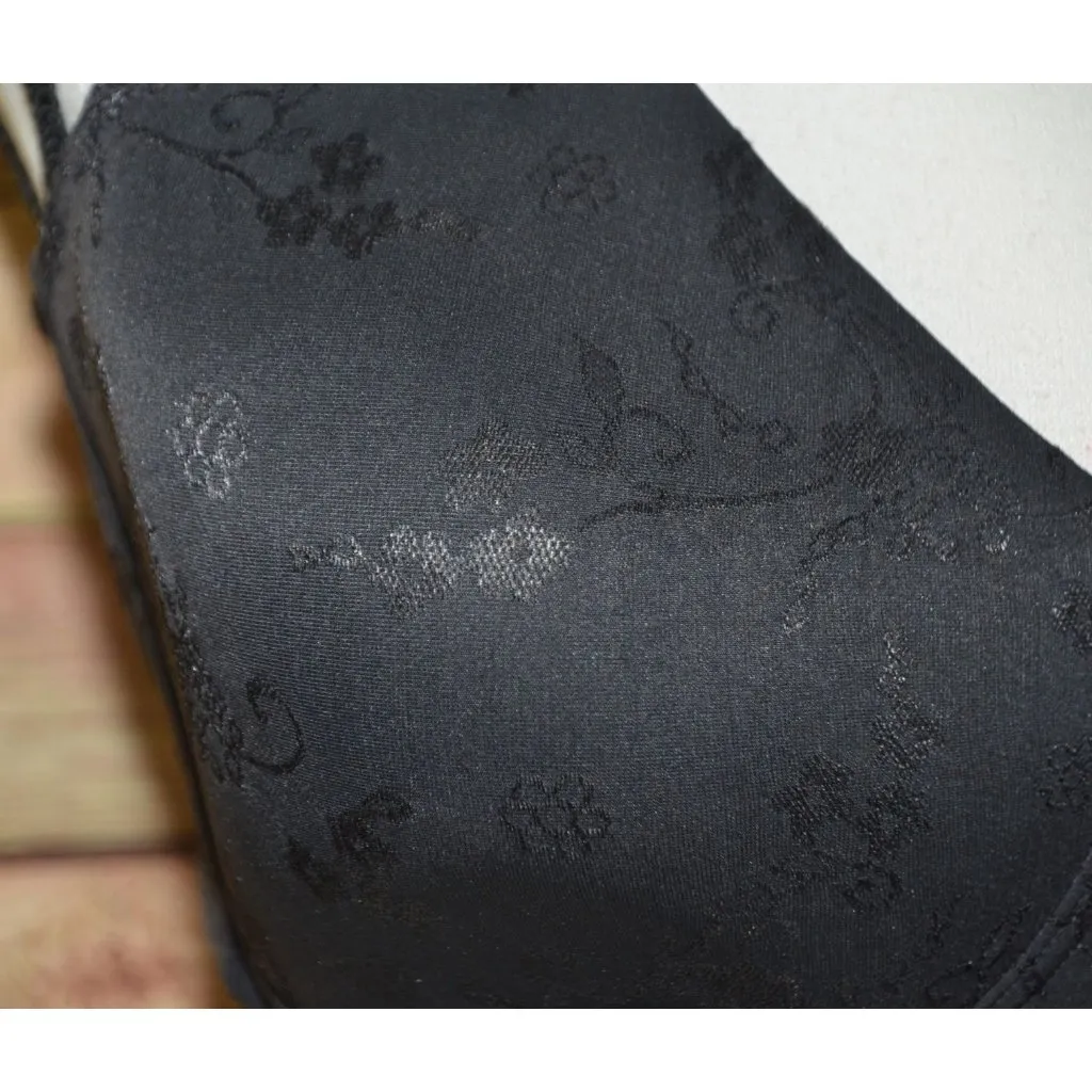 Modern Movement Bra Black Style Y92BN230 Wire Free 40DD Floral Comfort Strap Size undefined - Image 2