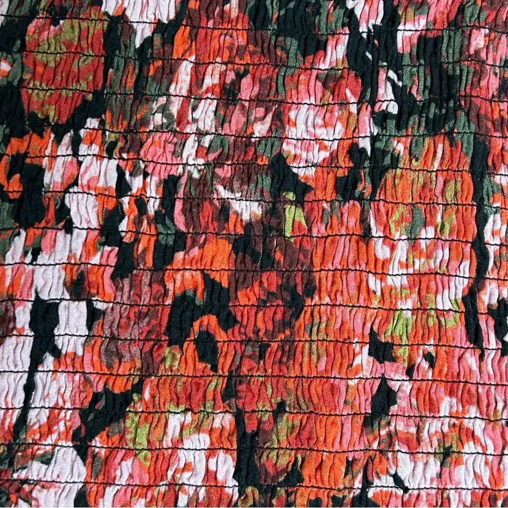 Free People | Wren Smocked Floral Off Shoulder Mini Dress Size XS - Image 12